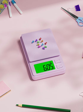 粉色外观精致小巧电子珠宝秤 称重黄金珠宝贵重物品