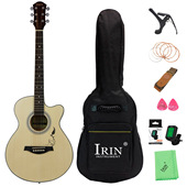 40寸民谣吉他云杉木带花原声吉他guitar初学者成人乐器木吉他