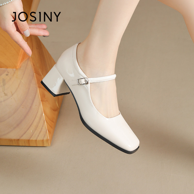 卓诗尼复古小香风玛丽珍鞋女2025春季新款法式高跟鞋粗跟方头单鞋,女鞋,玛丽珍鞋,淘宝优惠券,粉丝福利购,淘宝优惠卷