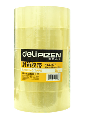 单卷得力OPP透明封箱胶带