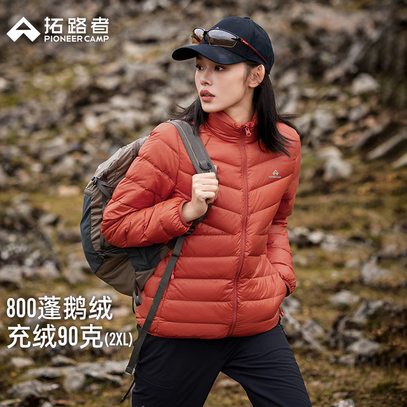 拓路者拒水鹅绒短款羽绒服图片
