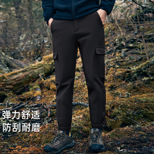 拓路者户外春秋款软壳裤男式工装防风户外裤束脚长裤登山徒步裤