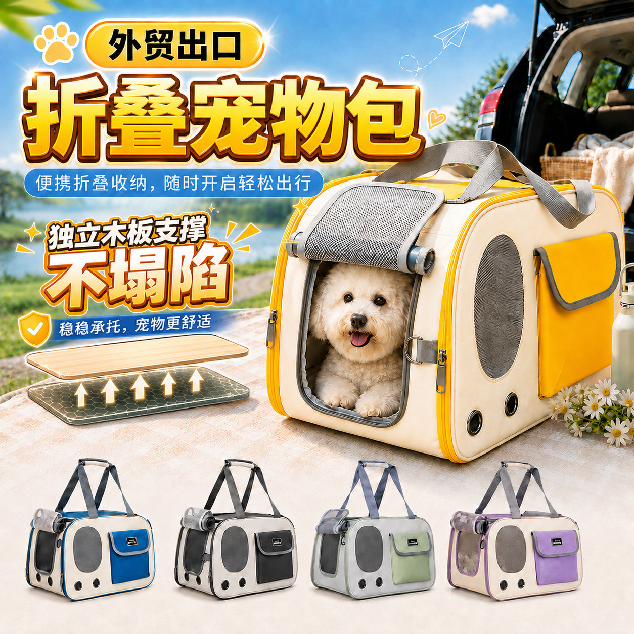 出口外贸宠物包外出便携单肩包手提包折叠猫包狗包太空包航空箱