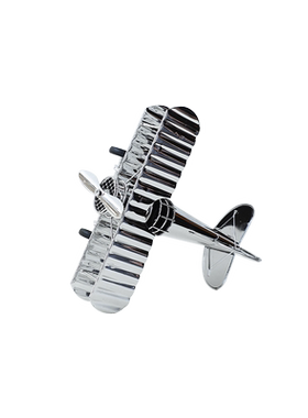 欧式轻奢电镀金属银色飞机模型摆件创意个性酒柜电视柜玄关家居摆