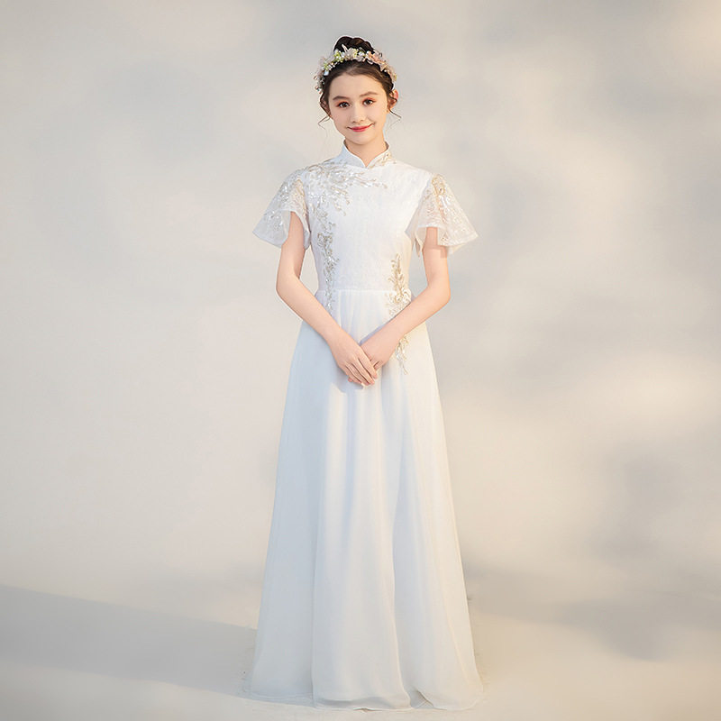 儿童超仙礼服2026新中式立领连衣裙二胡管乐团女童民乐古筝演出服