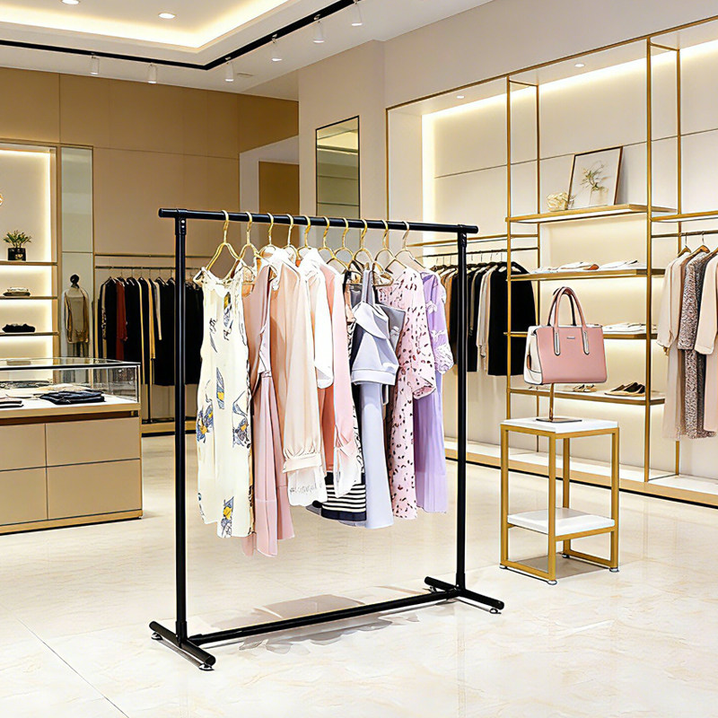 不锈钢单杠衣架服装展示架龙门架衣服架童装架婚纱架落地衣架热卖
