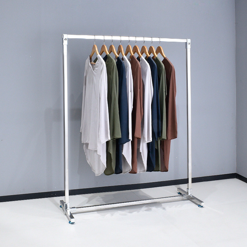 锐克方管单扛衣架 服装货架 童装货架 不锈钢龙门架 内衣展示架