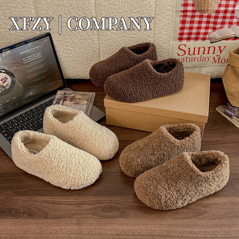 厚底内增高毛毛鞋女外穿2025新款冬季一脚蹬加绒豆豆鞋玛丽珍棉鞋,女鞋,棉鞋,淘宝优惠券,粉丝福利购,淘宝优惠卷