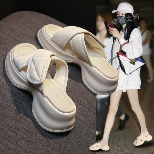 网红拖鞋女夏外穿一字拖懒人