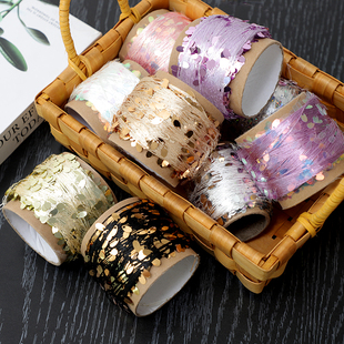 水滴透明亮片配线银色包芯纱闪银线编织线手工钩织包手工材料包