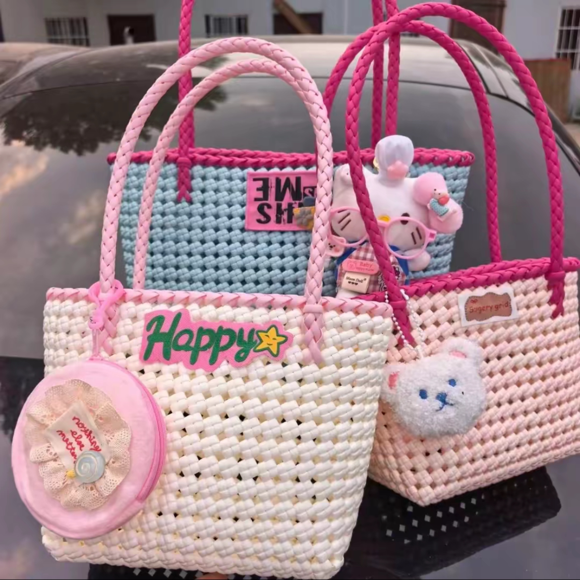5毫米扁藤条线编织材料pe藤编线编织女包包手工diy单肩包菜篮子包