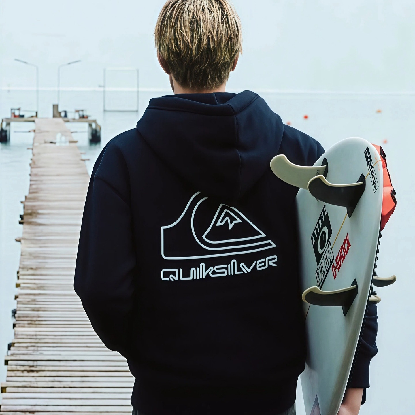 冲浪系列秋冬季连帽加绒卫衣男女