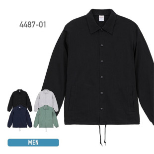 UA+10盎司4487纯棉斜纹布秋冬季翻领夹克男单排扣纯色教练服休闲