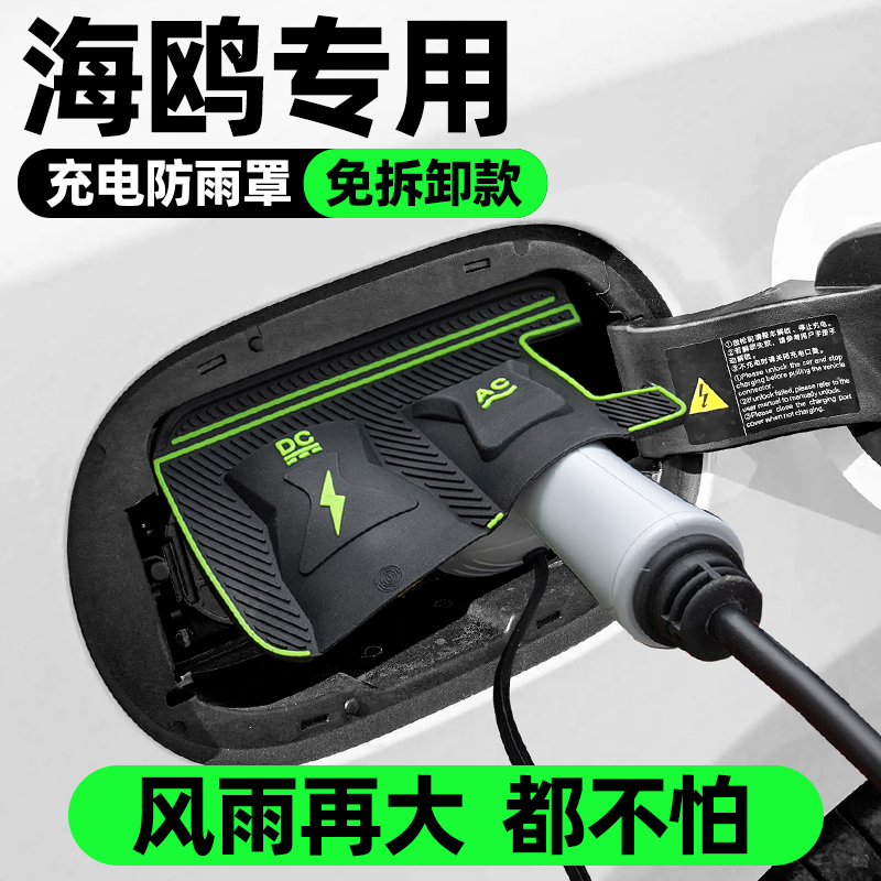 比亚迪海鸥充电防雨罩海豹dmi秦宋元plus充电枪保护挡雨防漏改装