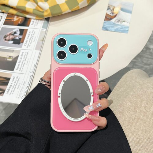 多巴胺撞色镜子手机壳iPhone