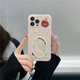 卡通煤球插卡包适用iphone17 16promax镜子手机壳苹果13 15pro卡套保护壳17pro可爱全包防摔零钱包女软壳