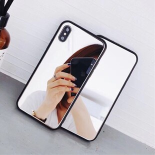 高清镜面手机壳16pro带镜子适用iphone15钢化玻璃奢华高级感14promax苹果17/13防摔硅胶套软壳保护套外壳女新