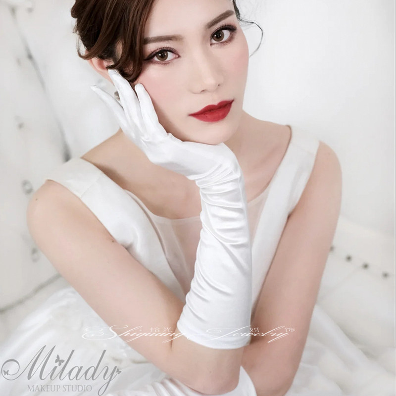 花嫁 蕾丝手套短款花边性感镂空万圣节新娘装扮婚纱旗袍拍照