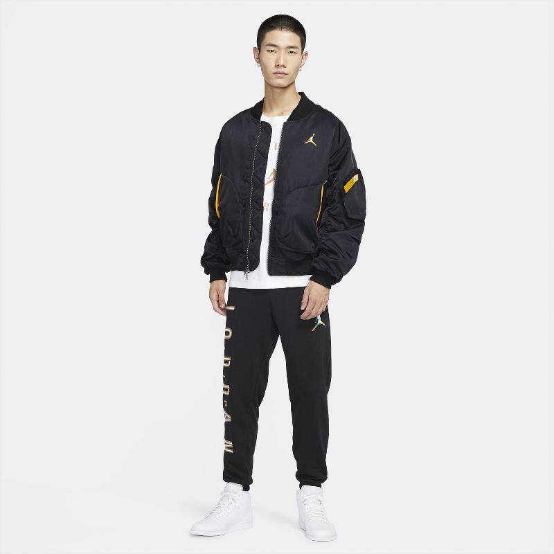 NIKE/耐克 JORDAN男子AJ立领印花保暖棉服棒球夹克外套CZ1191-010
