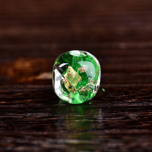 半金半银琉璃银箔散珠方块糖果 diy可搭配手链项链耳坠手工编织