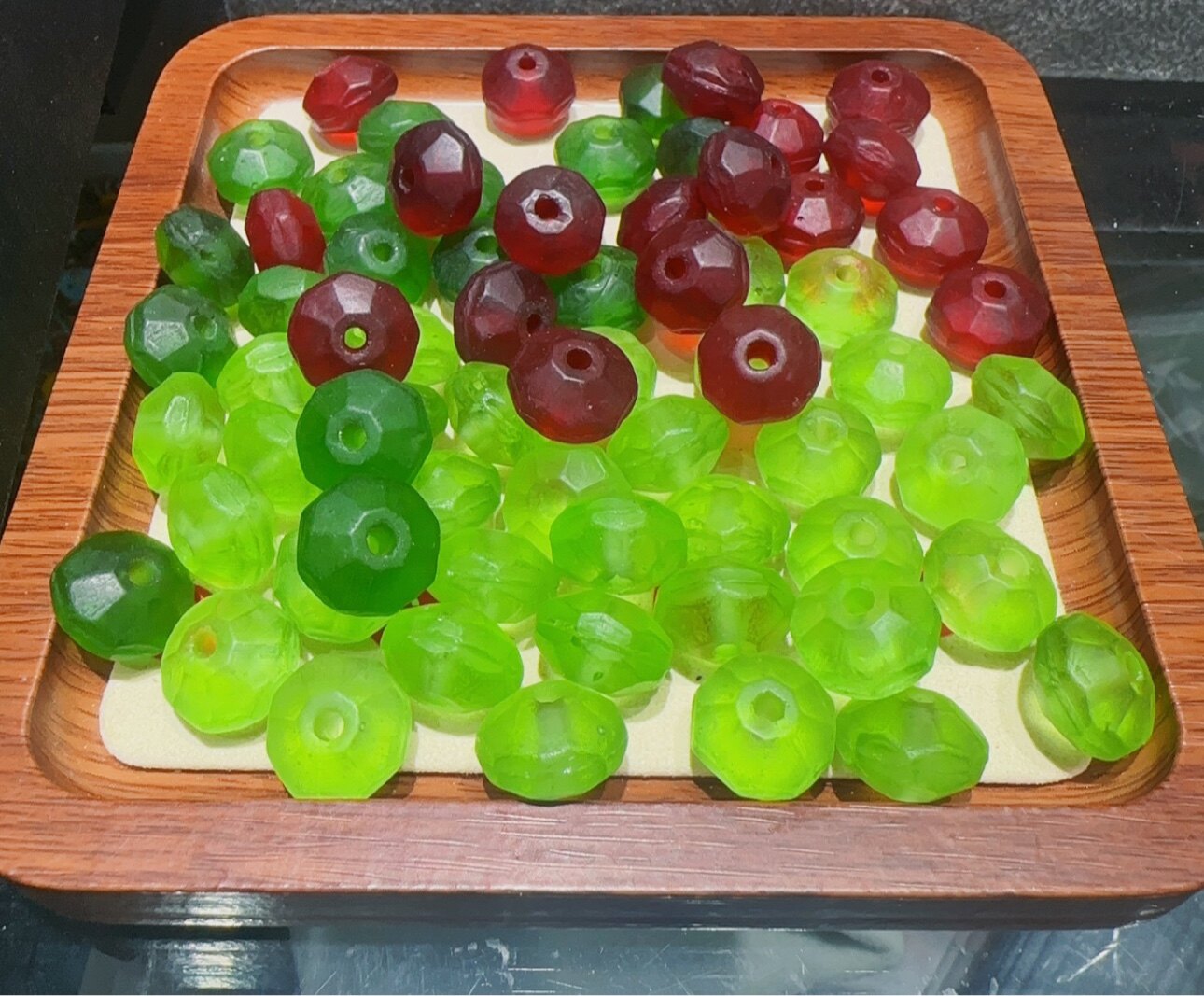 新品凡士林老琉璃飞碟隔珠 diy手链项链耳坠复古风手工串珠材料15