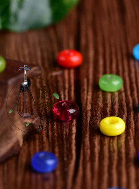 古法老琉璃隔珠隔片 diy散珠亮光垫片搭配手链金刚菩提配饰8乘4mm