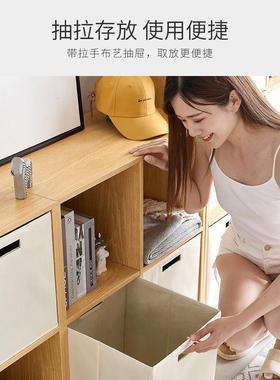 家用正方形卡莱克格子书柜整理盒可折叠儿童玩具大容量收纳整理箱