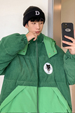 2026冬季新款港风灯芯绒拼接棉衣夹克时尚男女外套绿GM07-P125，男装夹克，电商B277(原6028)