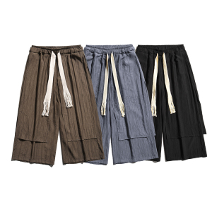 2025夏季风新款两片式休闲宽松裤九分裤 K129-P70，男装休闲裤，电商B277(原6028)