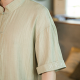 2025春季新款男装风天丝刺绣冰丝两件套短袖短裤深灰A20-P95，男装牛仔裤，电商B277(原6028)