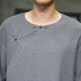 2025春季新款男风冰丝套装盘扣两件套短袖+七分裤墨绿A22-P95，男装牛仔裤，电商B277(原6028)