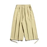 2025夏季新款风桃花皱面料宽松休闲抽九分裤K126-P55，男装休闲裤，电商B277(原6028)