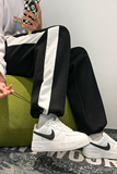 2026冬季新款华夫格撞色休闲裤灯芯绒卫裤黑GK60-P50加绒P60，男装休闲裤，电商B277(原6028)