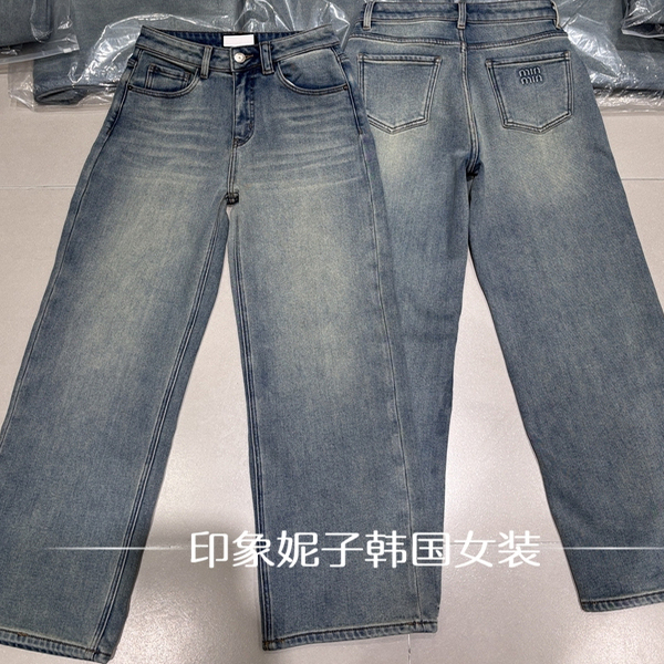 欧洲站2025冬季新款高腰牛仔裤