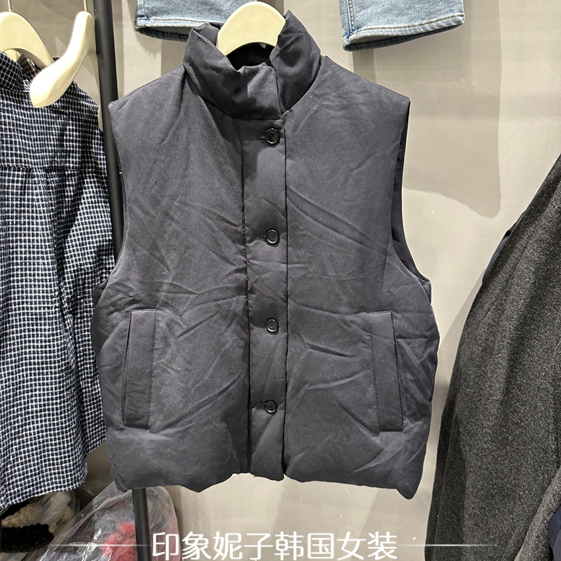韩国进口2025冬季立领无袖羽绒马甲女秋冬保暖背心外套休闲百搭
