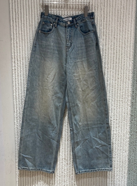 欧洲站2026夏新款时尚百搭显瘦高腰直筒牛仔裤女潮长裤3933