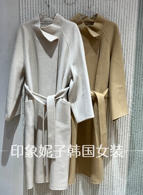 欧洲站2026冬季中长款毛呢外套