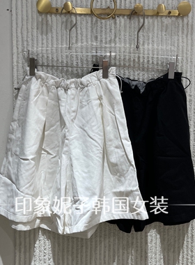 现货欧洲站2026夏新款时尚百搭松紧腰褶皱休闲短裤女显瘦06188