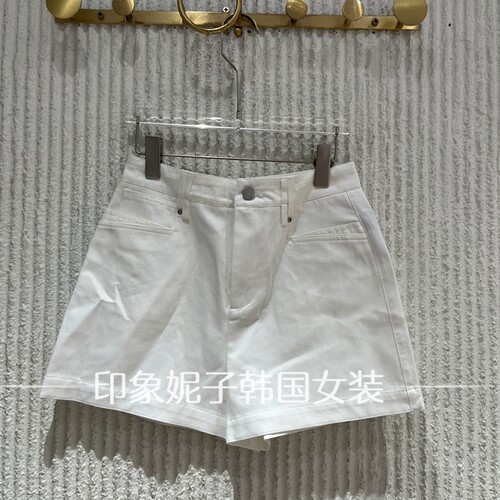 欧洲站2026夏季高腰白色短裤