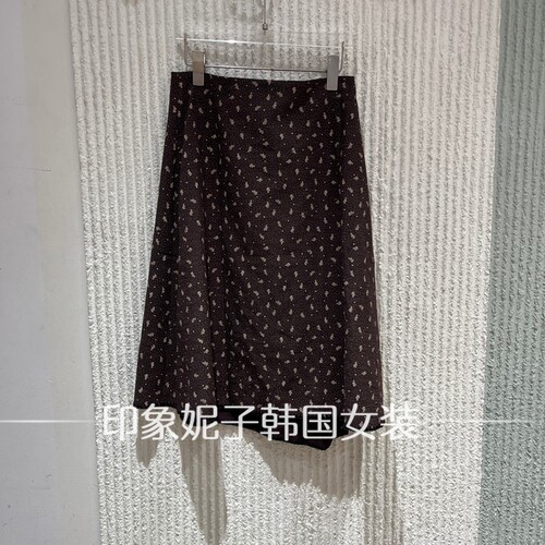 欧洲站秋季碎花高腰显瘦半身裙
