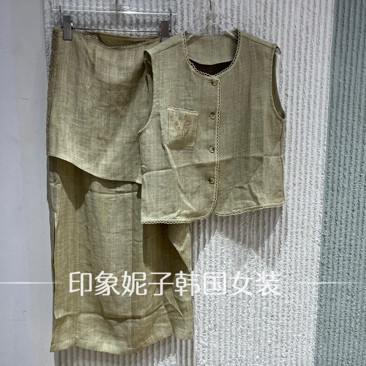 欧洲站两件套气质复古套装韩版女装2026年夏季马甲5135