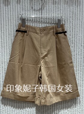 欧洲站夏季高腰显瘦阔腿短裤女