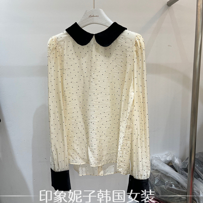 欧洲站2025冬季新款翻领短袖单排扣设计感小众短款T恤女34959