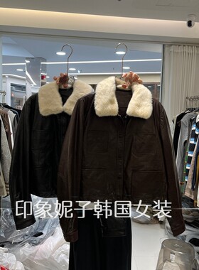 冬季加厚水貂毛领鹅绒羽绒服女
