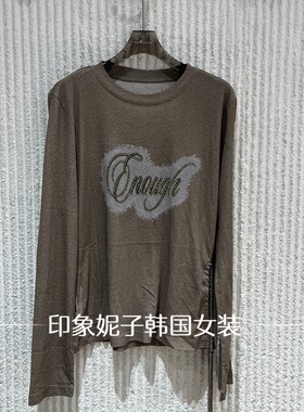 欧洲站秋季印花长袖修身T恤女