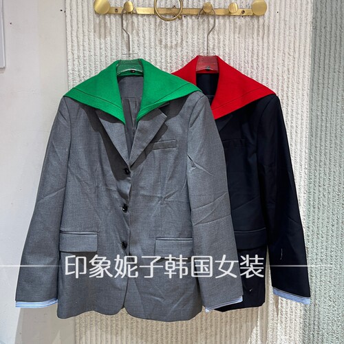 欧洲站秋ph23双排扣西装外套女