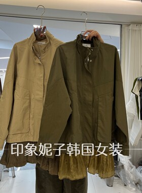 欧洲站2026秋新立领拉链夹克女