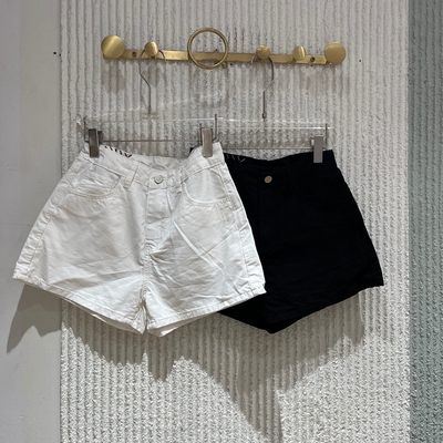 夏新高腰显瘦A字牛仔短裤女