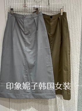 欧洲站2026夏新款轻熟简约风高腰显瘦半身裙女中长款A字裙69011