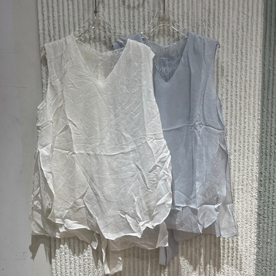 欧洲站设计感飘带显瘦女背心